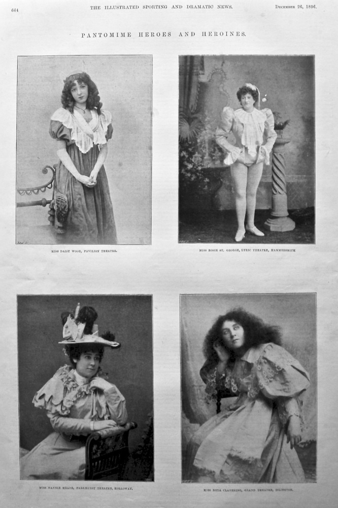 Pantomime Heroes and Heroines. 1896.