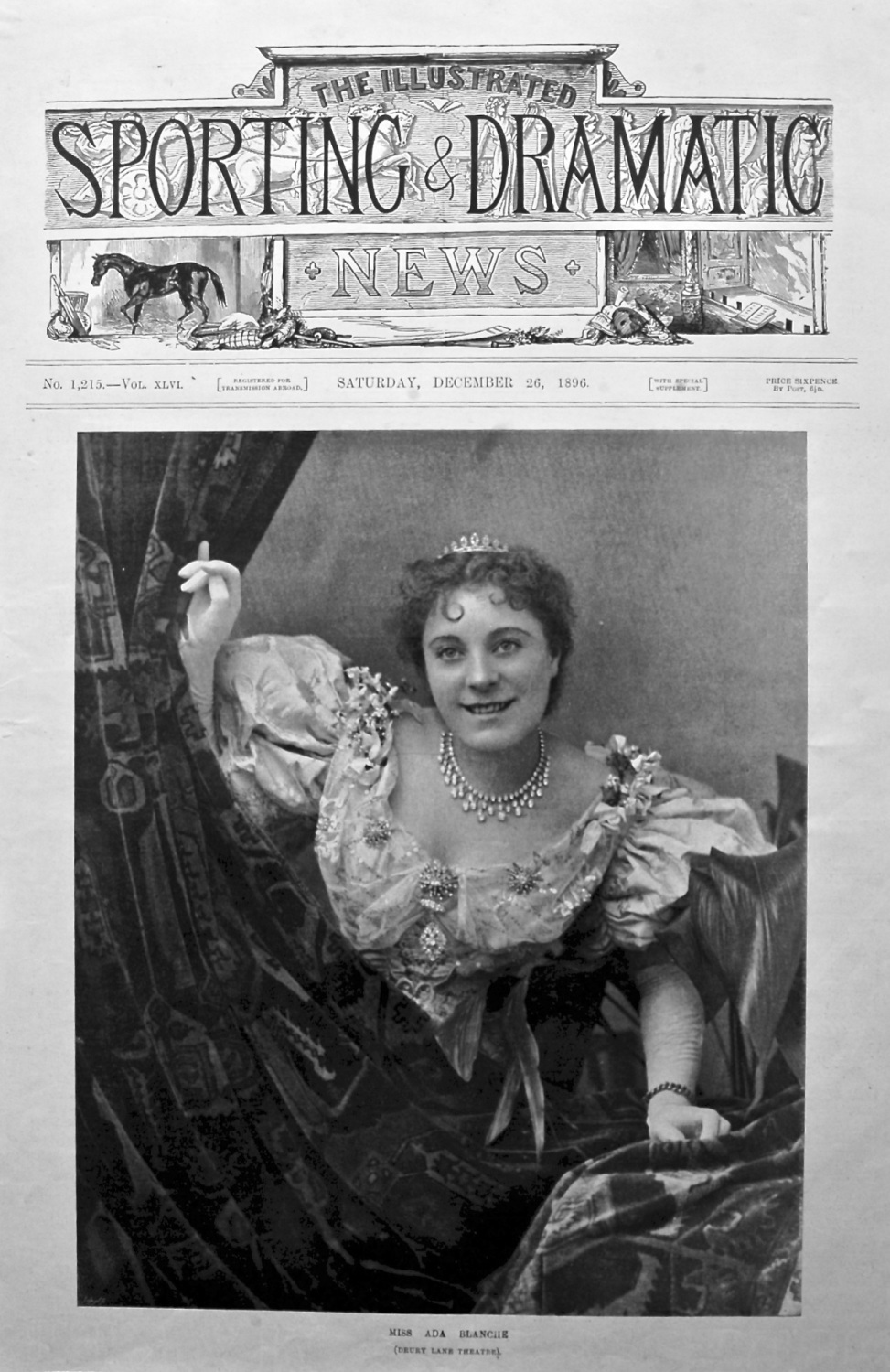 Miss Ada Blanche. (Drury Lane Theatre). 1896.