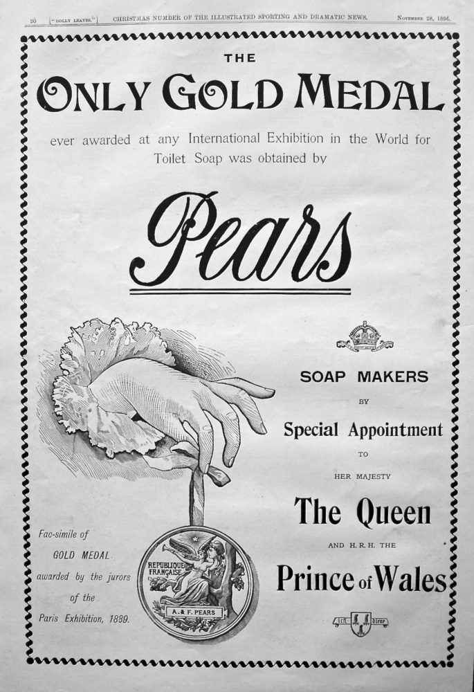 Pears Soap. 1896.