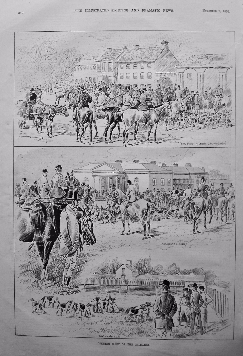 Opening Meet of the Kildares.  1896.