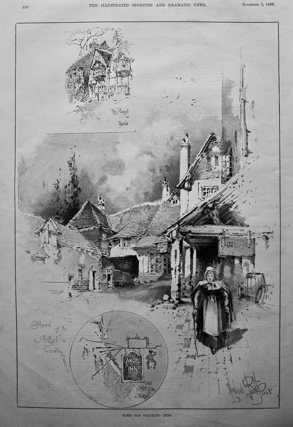 Old Coaching Inns. (The Angel at Theale).  1896.