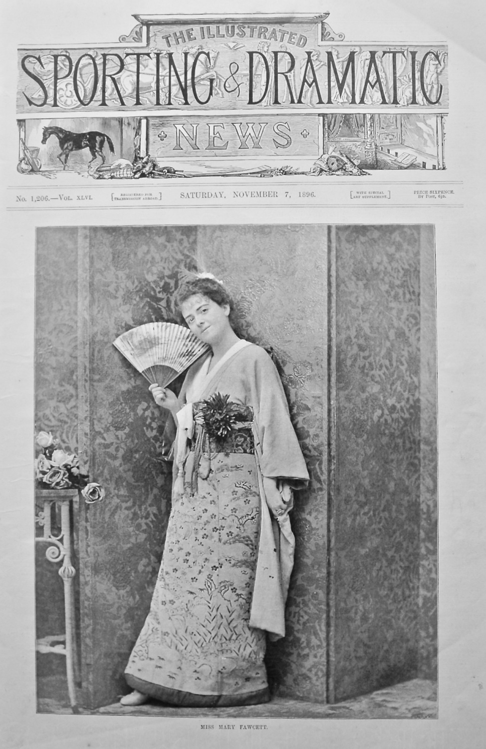 Miss Mary Fawcett.  1896.