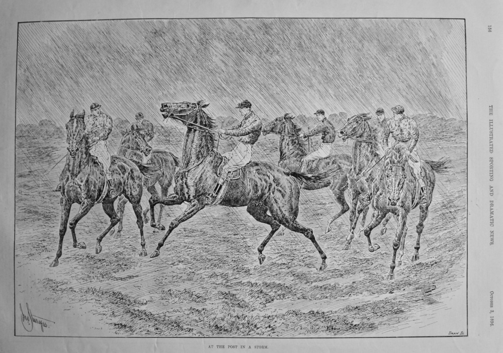 At the Post in a Storm. 1896.
