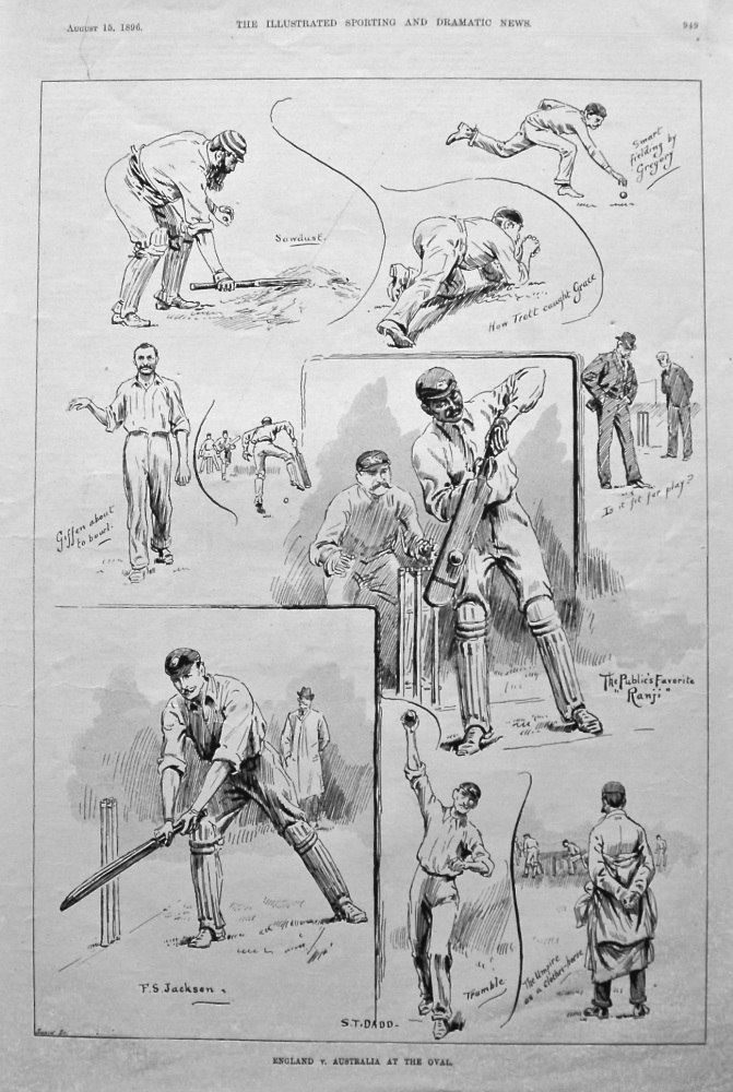 England v. Australia at the Oval.  (Cricket) 1896.