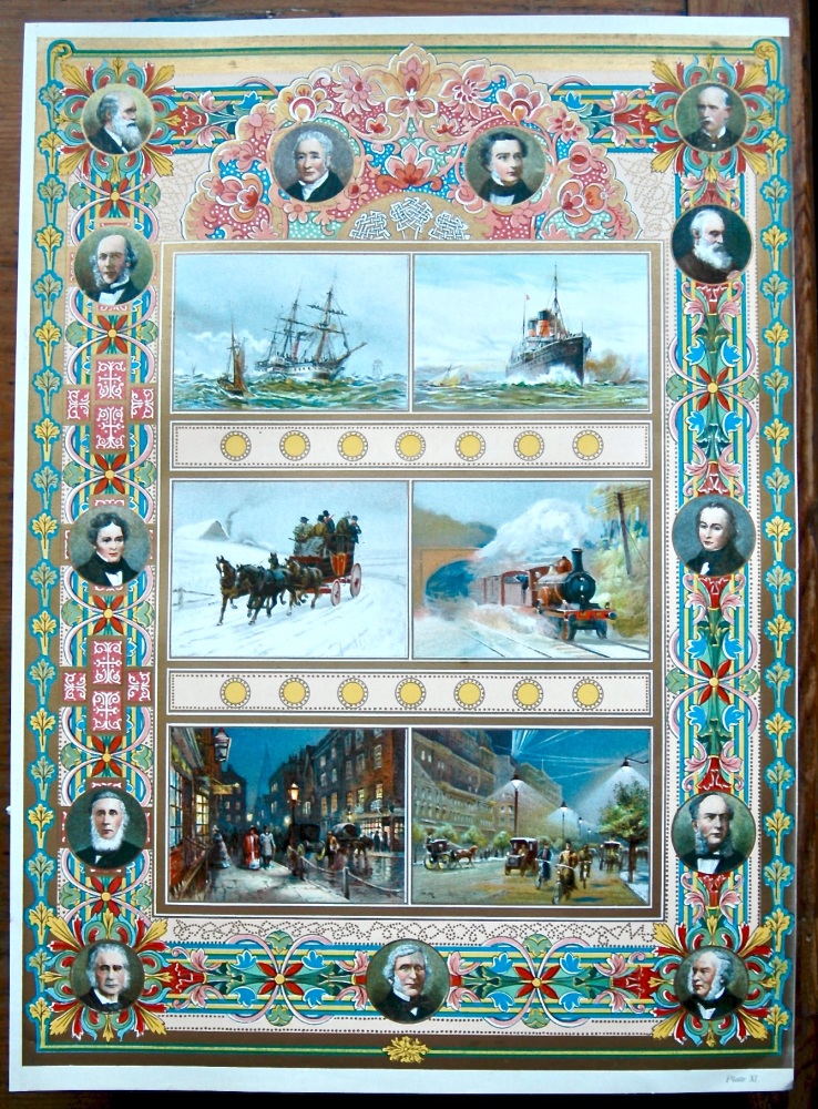 Diamond Jubilee of Queen Victoria.  (Chromo-Lithographic Plate No. XI.)  1897.