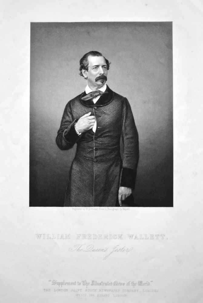 William Frederick Wallett, The Queen's Jester.  1858c.