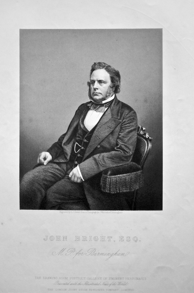John Bright, Esq. M. P. for Birmingham.  1858c.