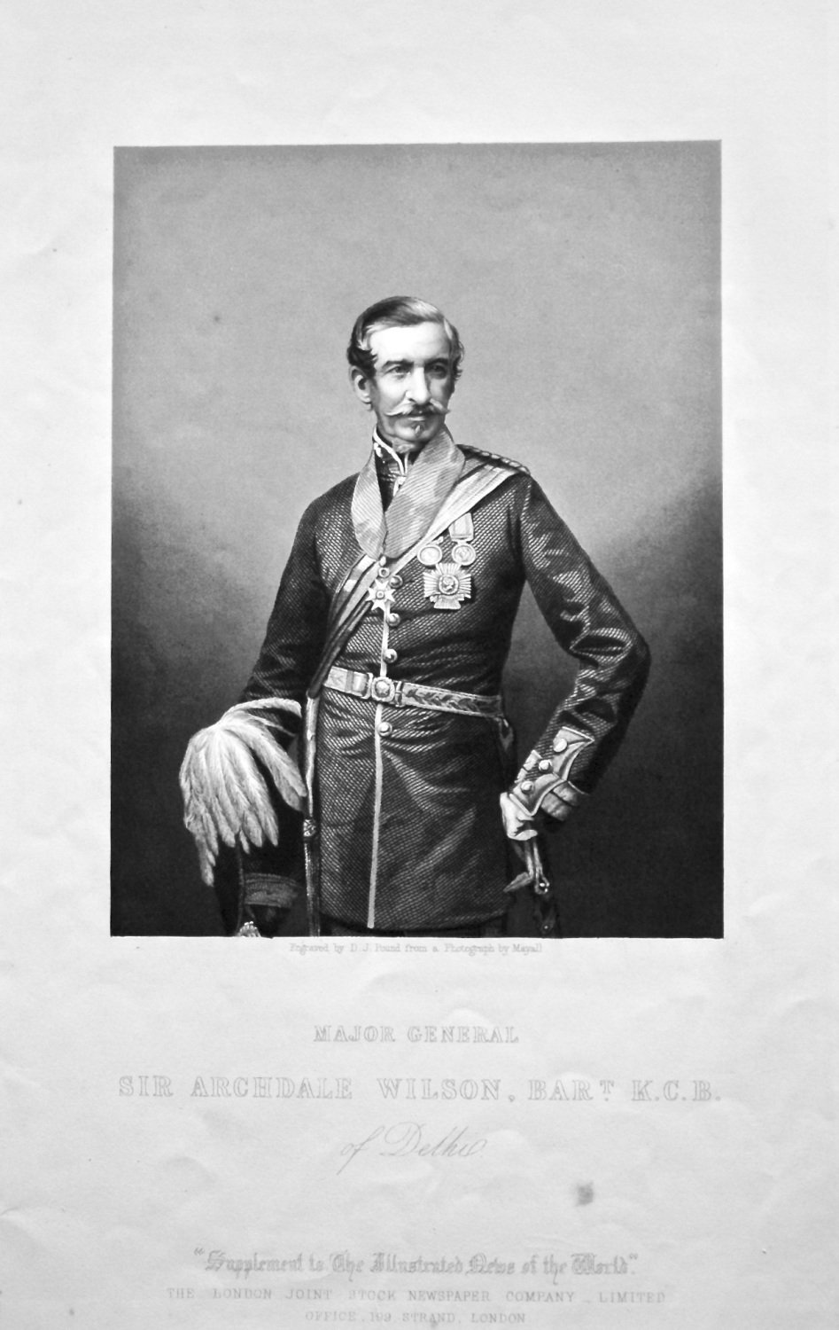 Major General Sir Archdale Wilson, Bart. K.C.B. of Delhi.  1858c.