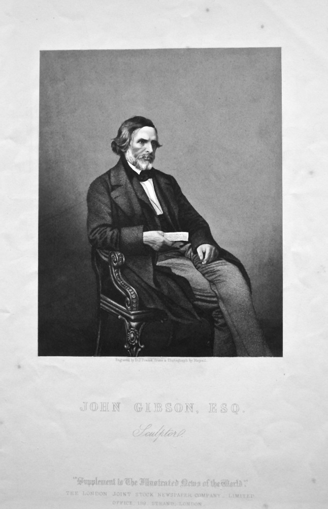 John Gibson, Esq. Sculptor.  1858c.