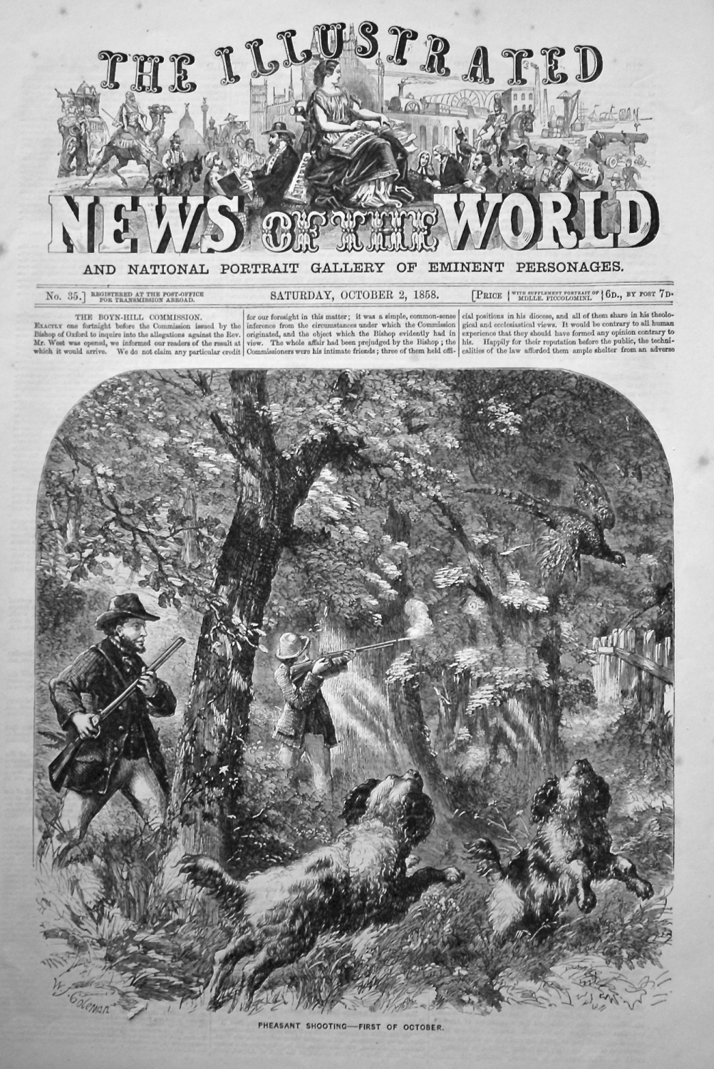 The Illustrated News of the World. October 2nd, 1858.