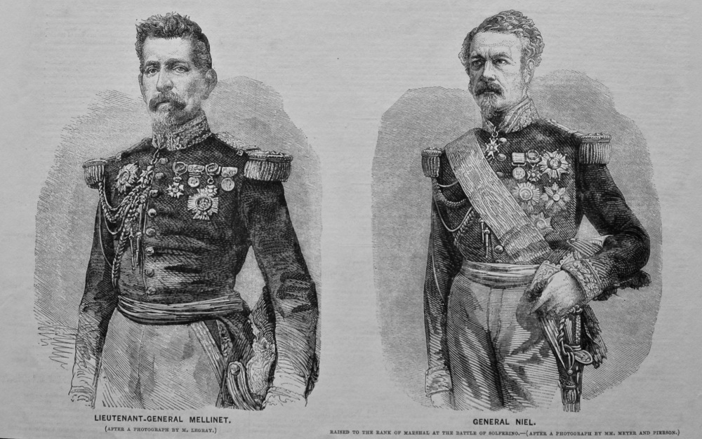 Lieutenant-General Mellinet.  &  General Niel.  1859.