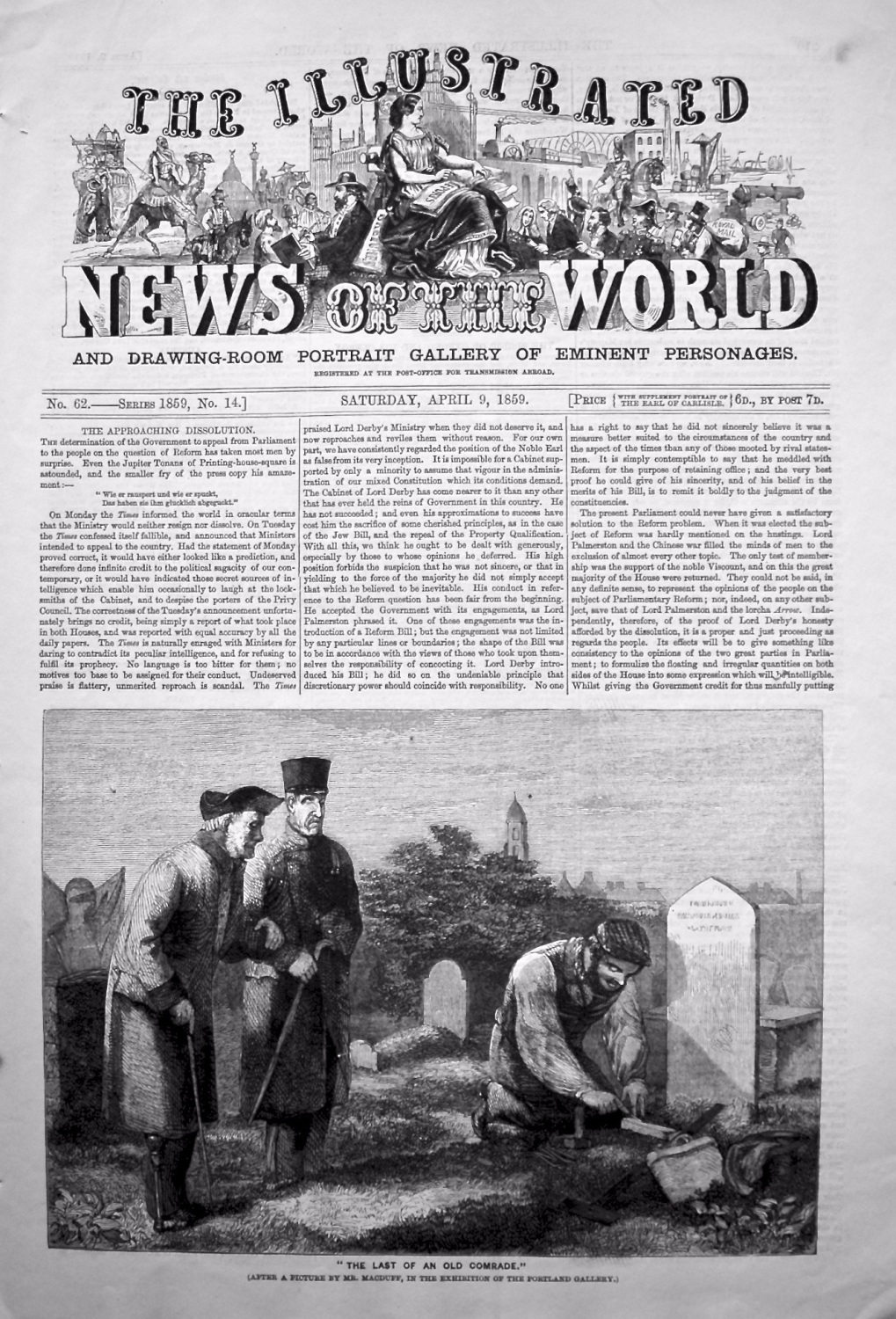 The Illustrated News of the World, April 9th, 1859.