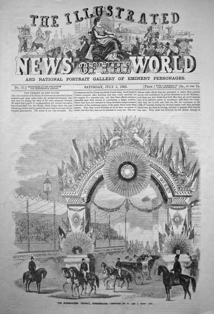 The Illustrated News of the World, July 3rd, 1858.