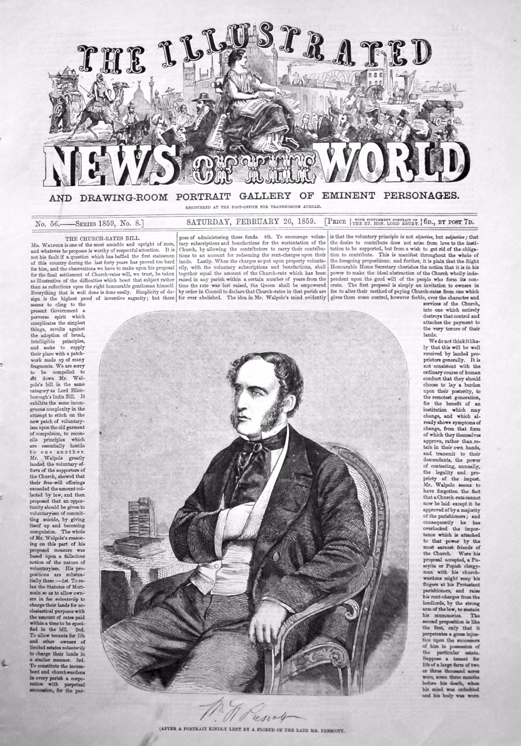 The Illustrated News of the World, February 26th, 1859.