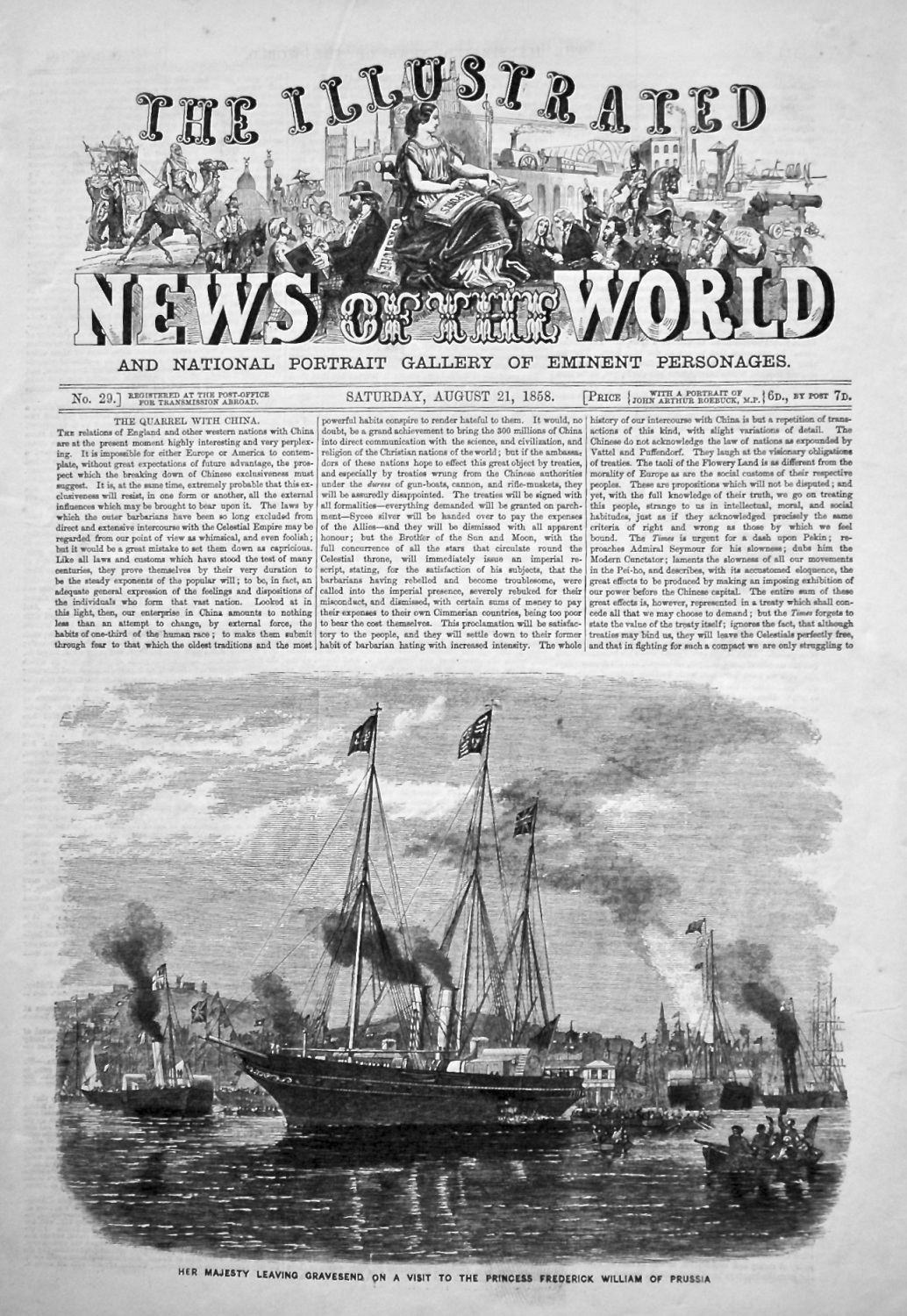 The Illustrated News of the World, August 21st, 1858.
