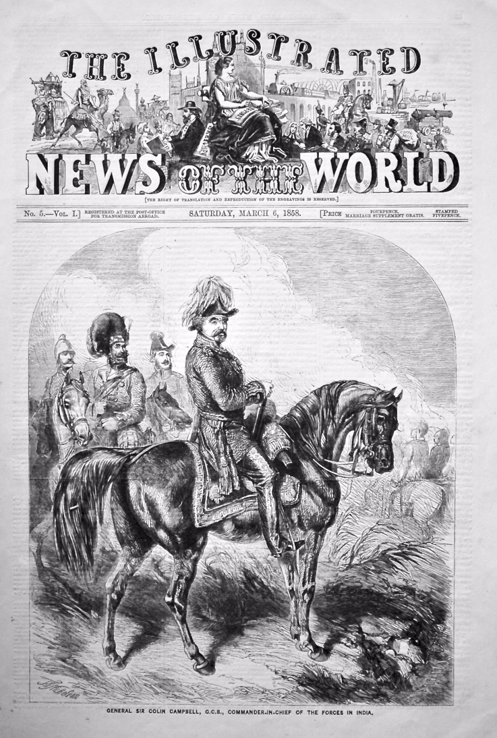 The Illustrated News of the World,  March 6th, 1858.