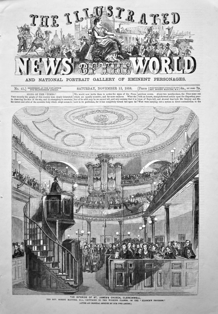 The Illustrated News of the World, November 13th, 1858.
