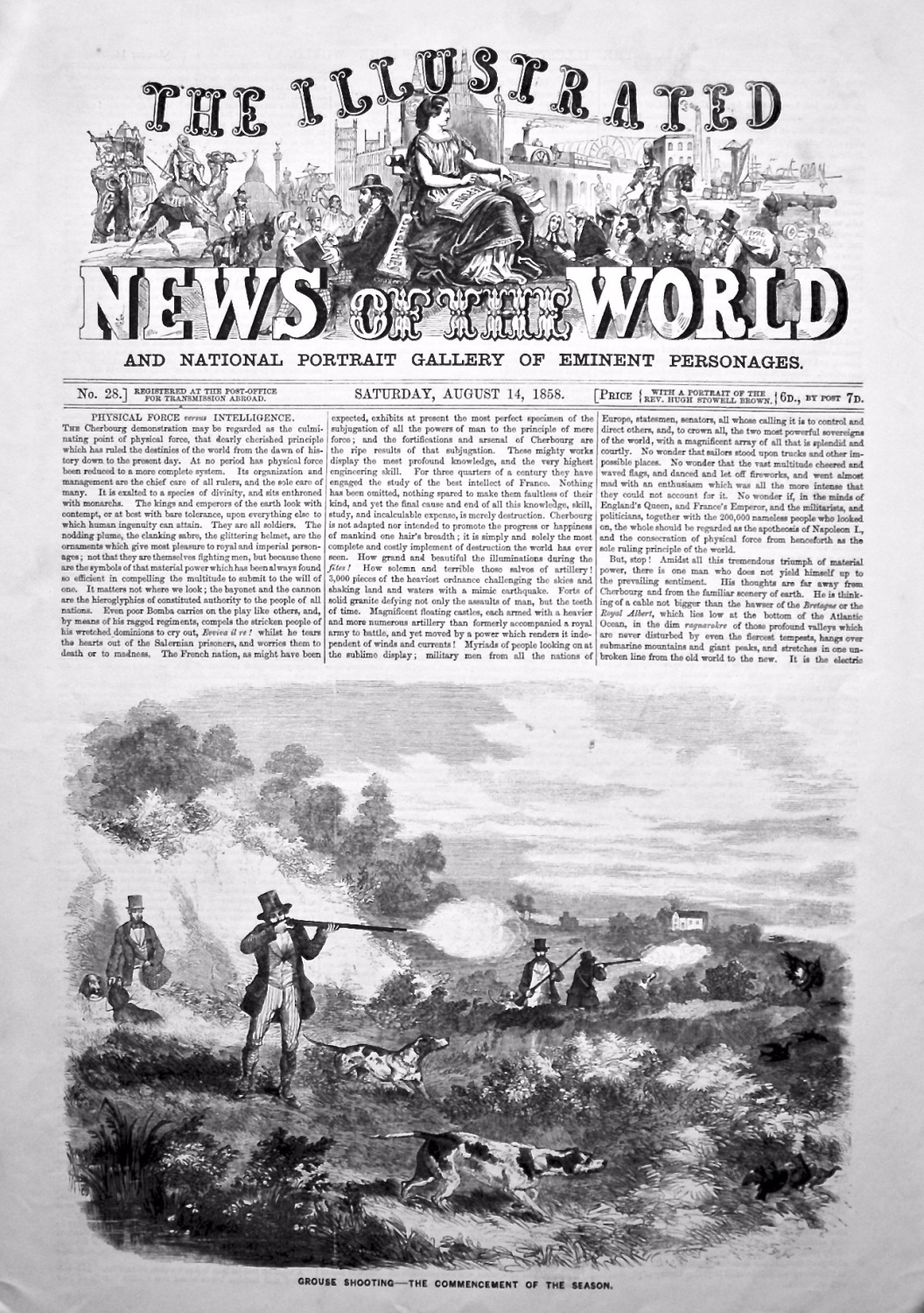 The Illustrated News of the World, August 14th, 1858.