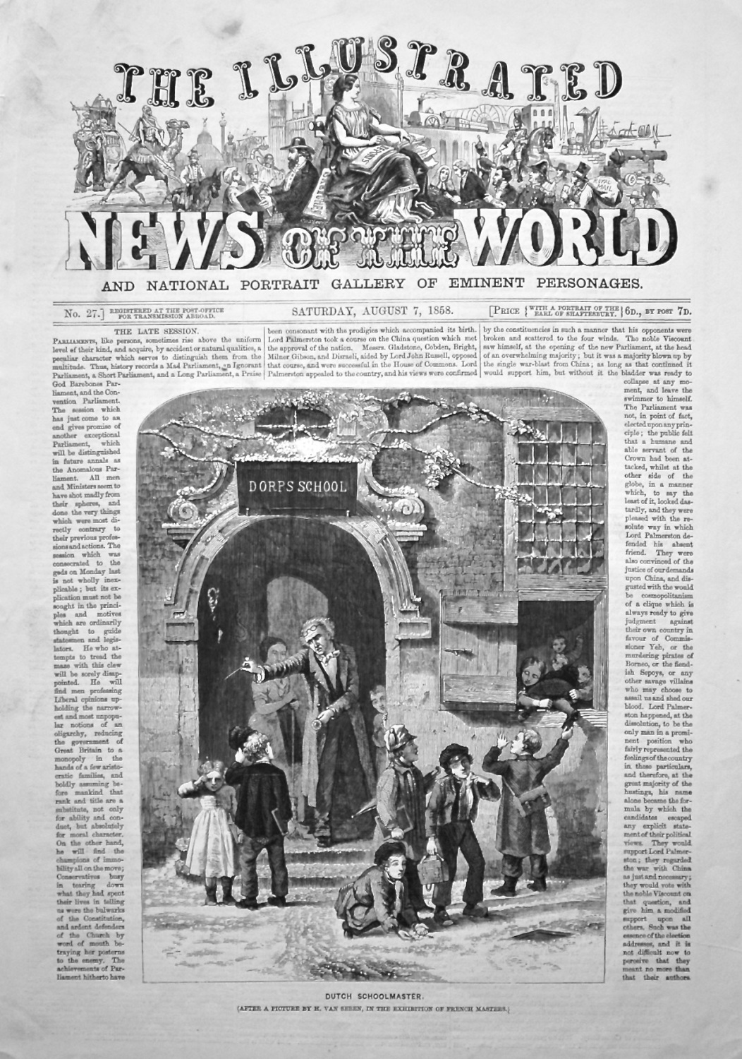The Illustrated News of the World, August 7th, 1858.