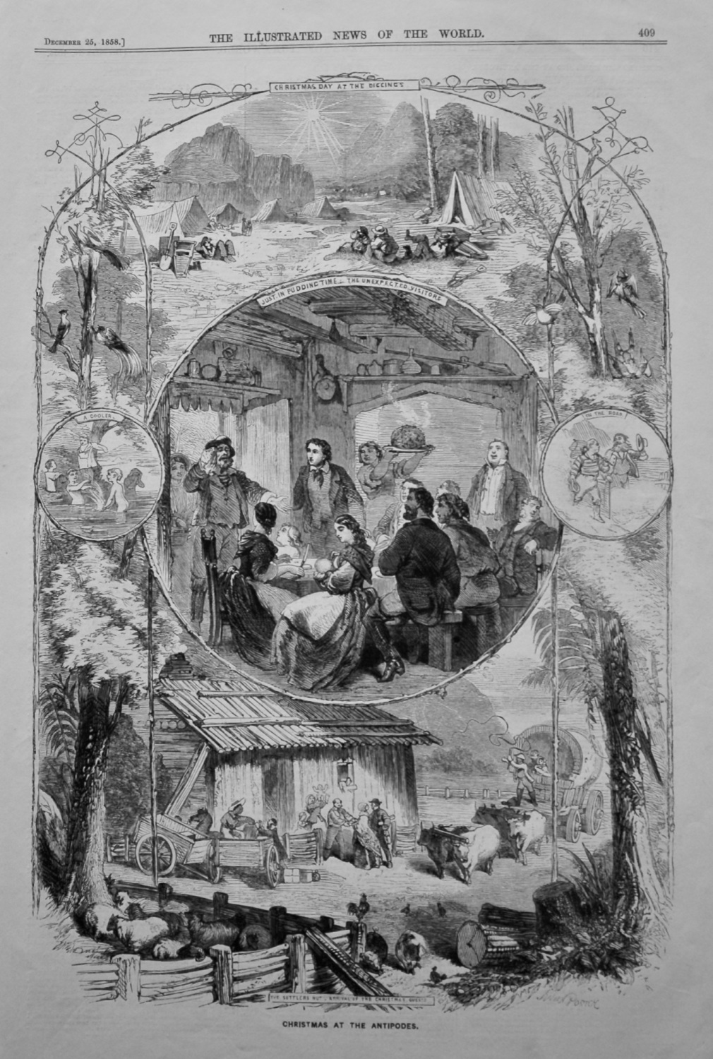 Christmas at the Antipodes. 1858.