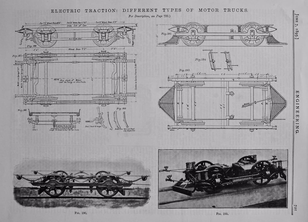 Electric Traction : Different Types of Motor Truck.  1895.