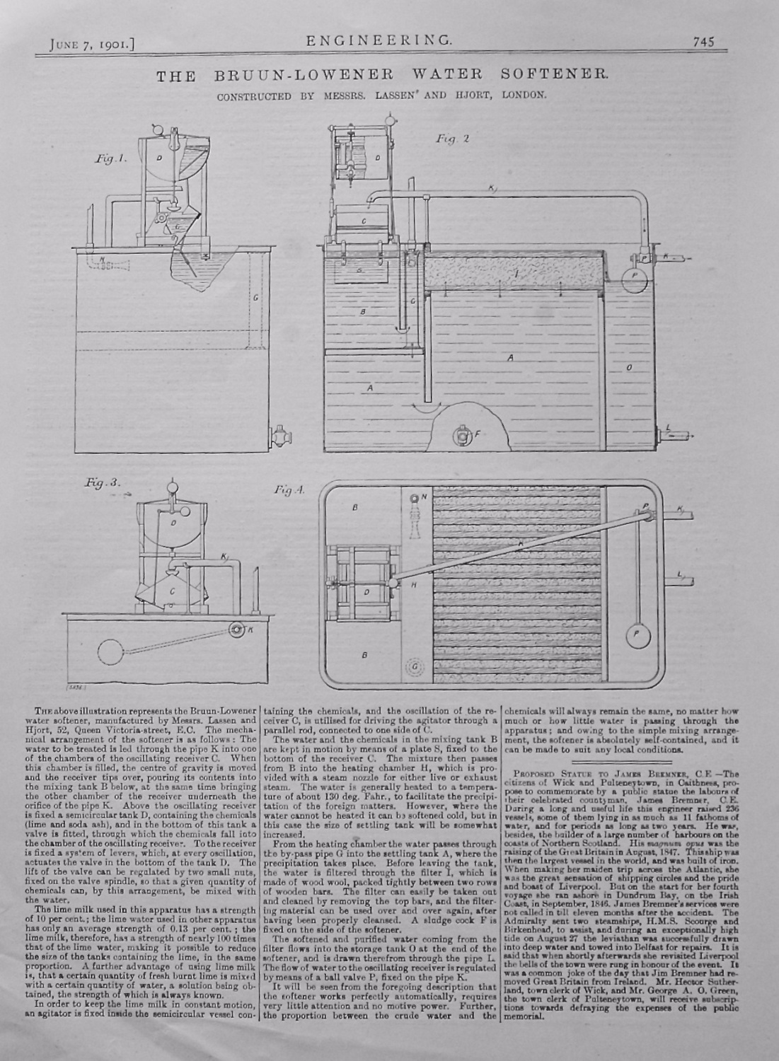 The Bruun-Lowener Water Softener.  1901