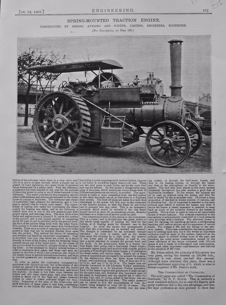 Spring-Mounted Traction Engine. 1901.