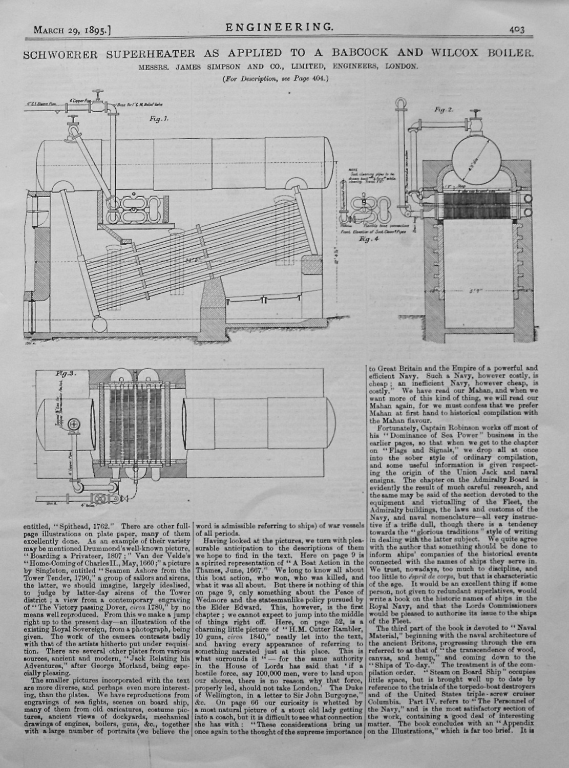 Test of a Schwoerer Superheater. 1895.