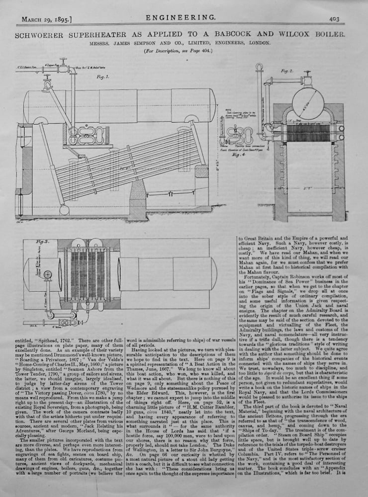 Test of a Schwoerer Superheater. 1895.