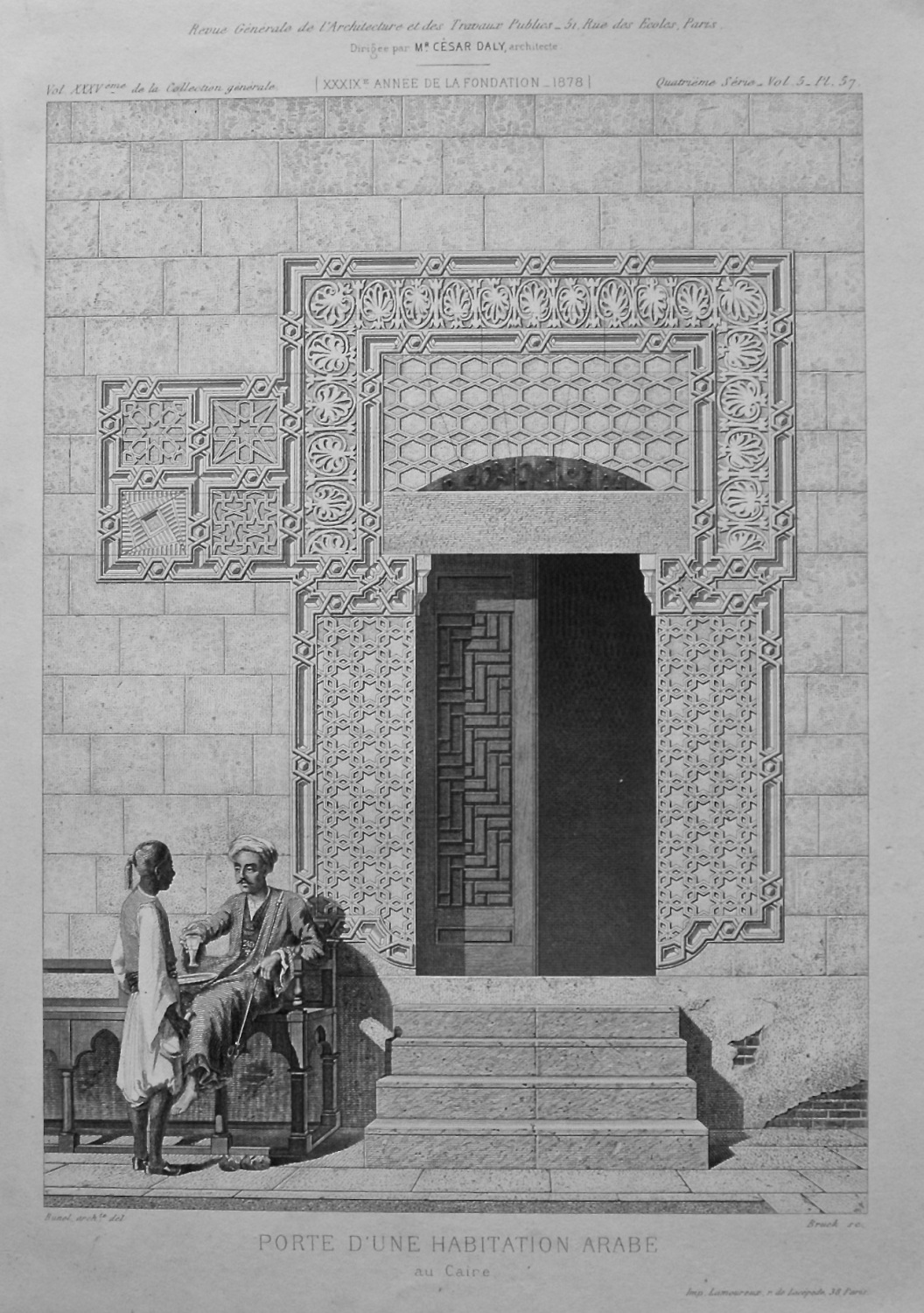 Porte D'Une Habitation Arabe au Caire. 1878.