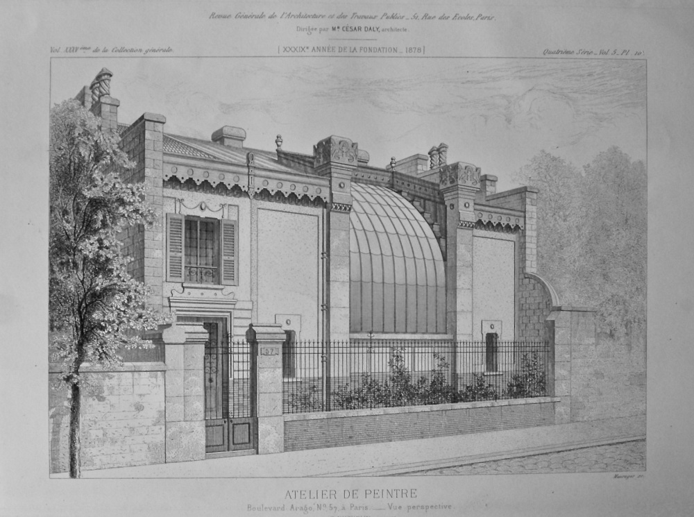 Atelier De Pientre. Boulevard Arago, No. 57, a Paris.- Vue Perspective. 1878.