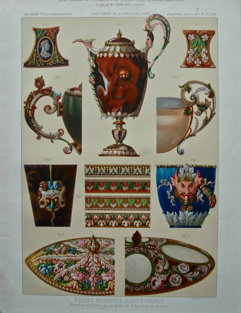Pieces Diverses D'Orfevrerie. Gemmes et Emaux de la Galerie d'Apollon au Lo