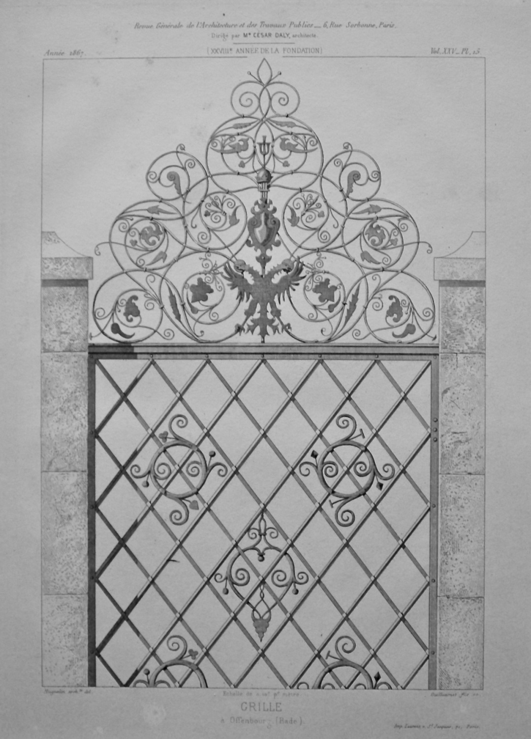 Grille, a Offenbourg. (Bade). 1867.