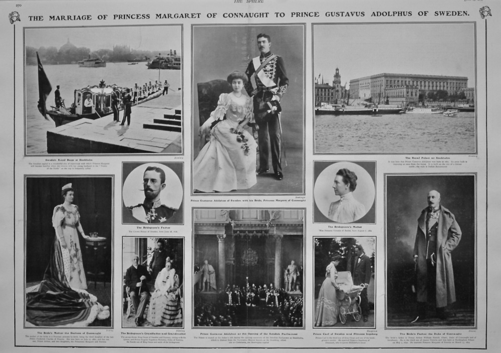 The Marriage of Princess Margaret of Connaught to Prince Gustavus Adolphus of Sweden. 1905.