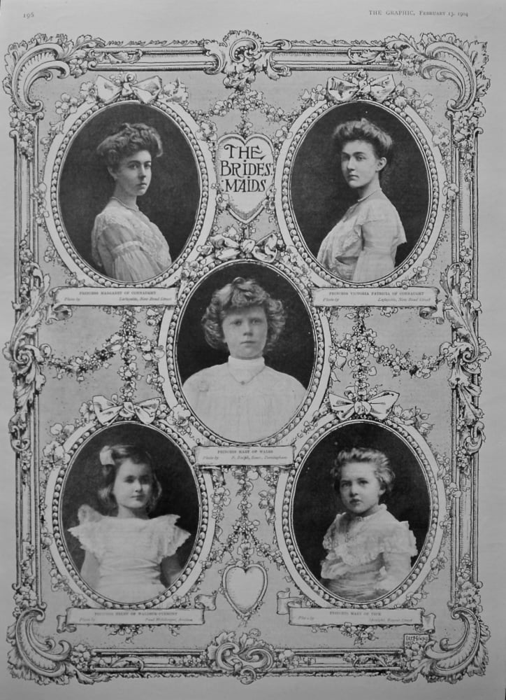 The Brides Maids. (Wedding of Princess Alice of Albany & Prince Alexander of Teck) 1904.