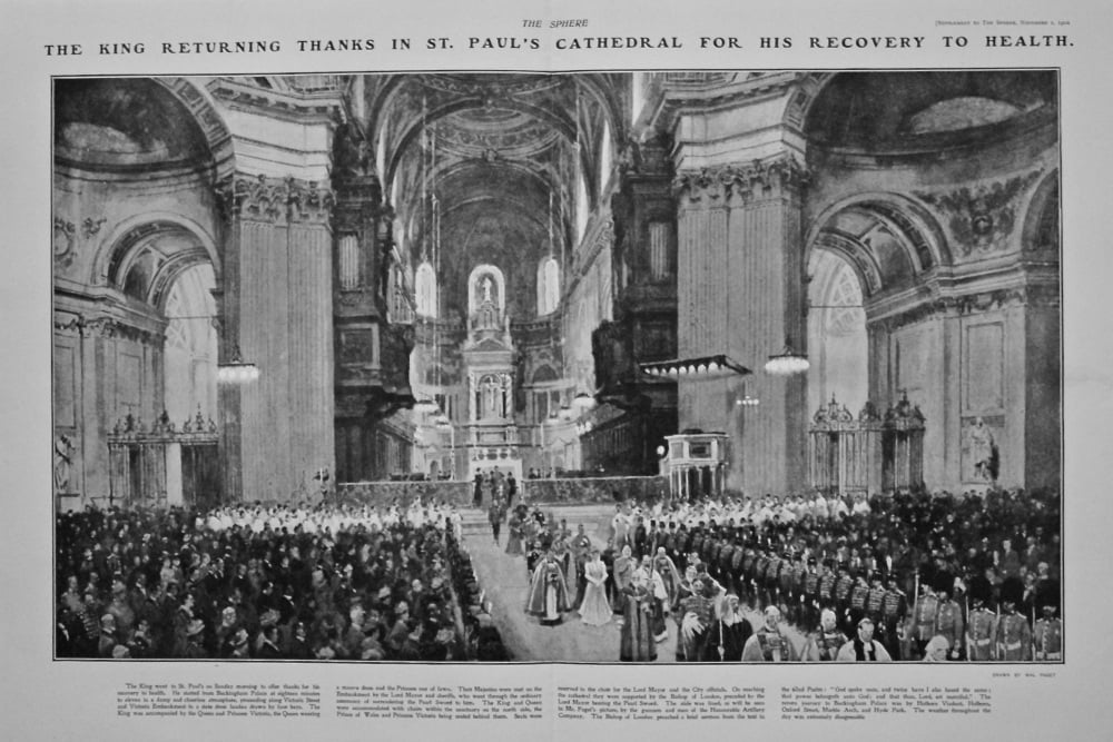 The King Returning Thanks in St. Paul's Cathedral for His Recovery to Health. 1902.