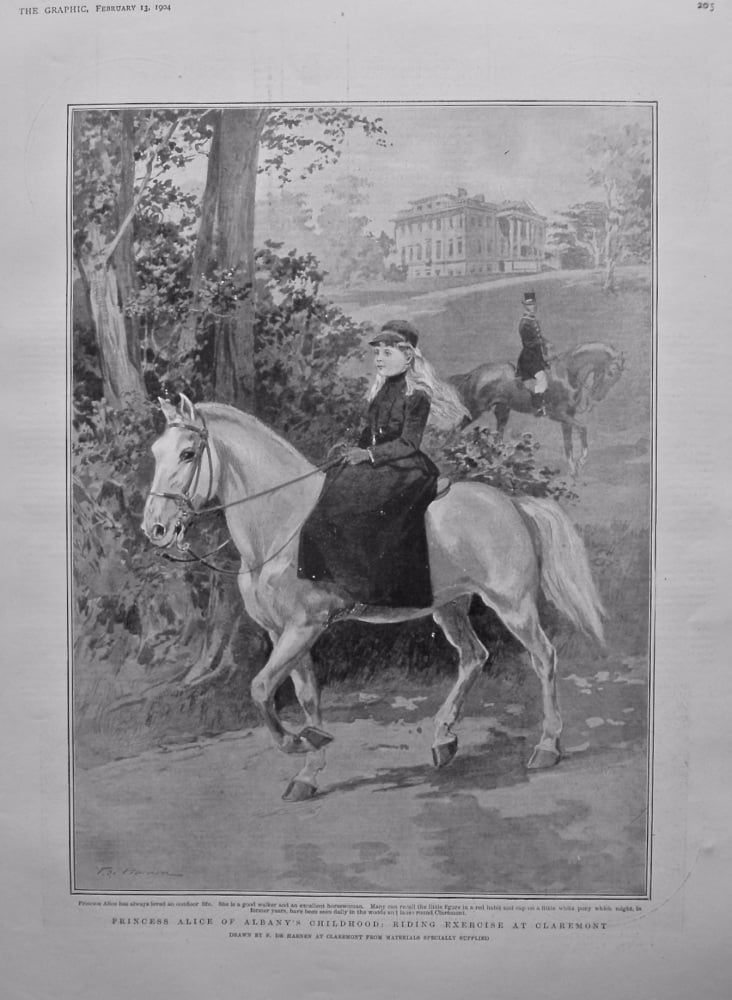 Princess Alice of Albany's Childhood : Riding Exercise at Claremont. 1904.