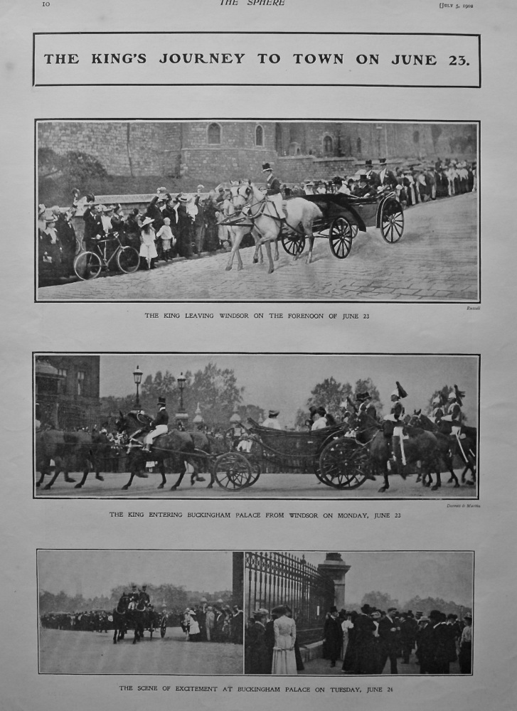 The King's Journey to Town June 23rd. 1902.