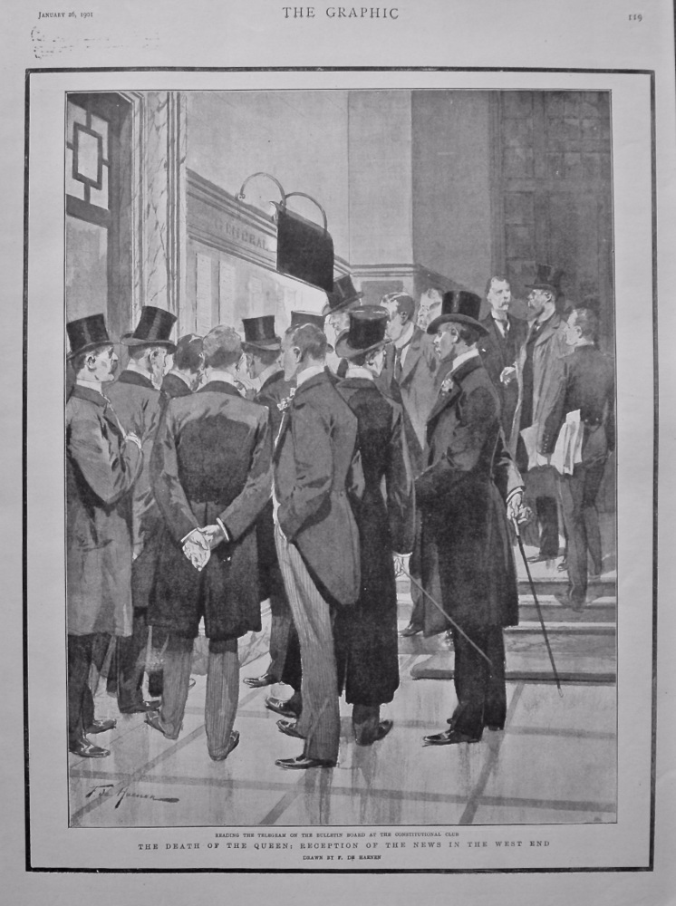 The Death of the Queen : Reception of the News in the West End. 1901.