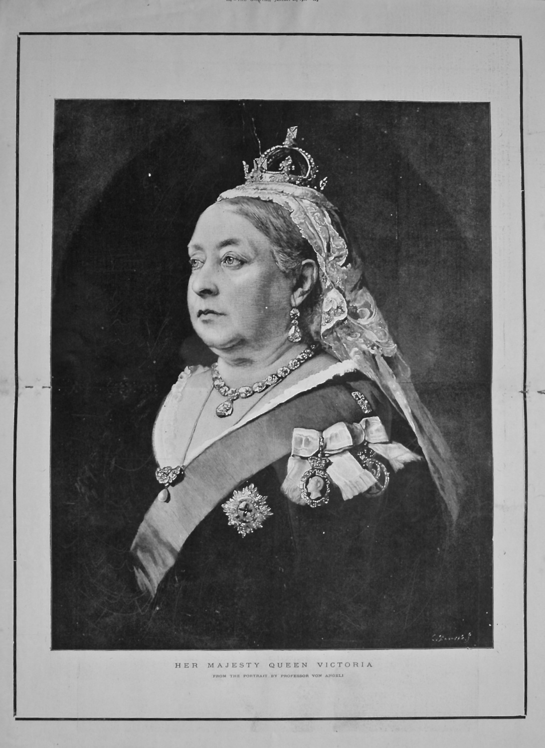 Her Majesty Queen Victoria. (From the Portrait by Professor Von Angeli). 19