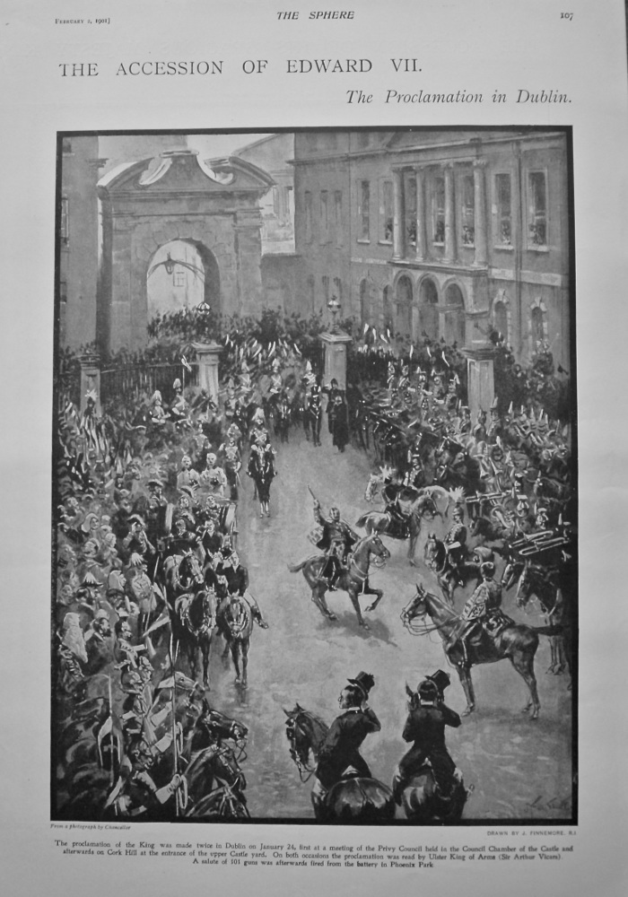 The Accession of Edward VII. : The Proclamation in Dublin. 1901.