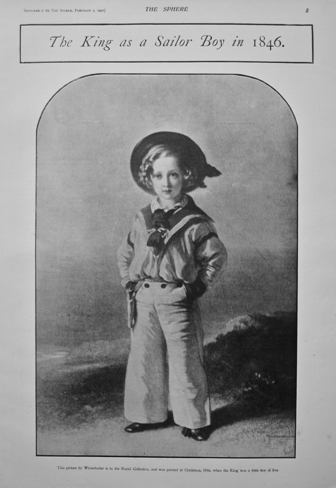 The King as a Sailor Boy in 1846. (Edward VII). 
