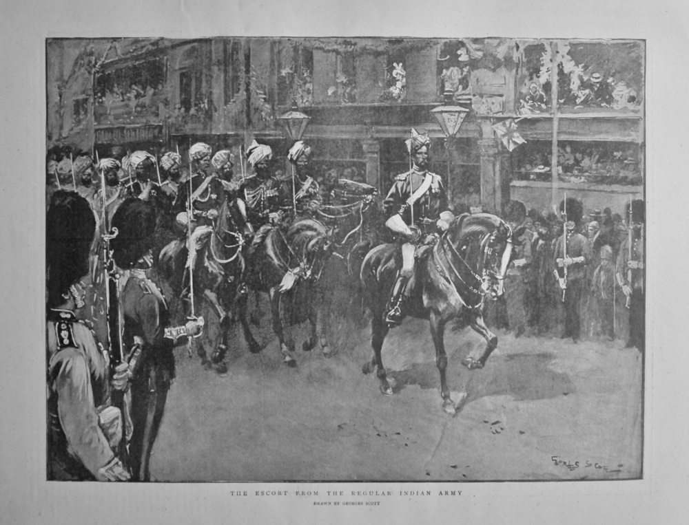 The Escort from the Regular Indian Army. (Diamond Jubilee Celebrations) 1897.