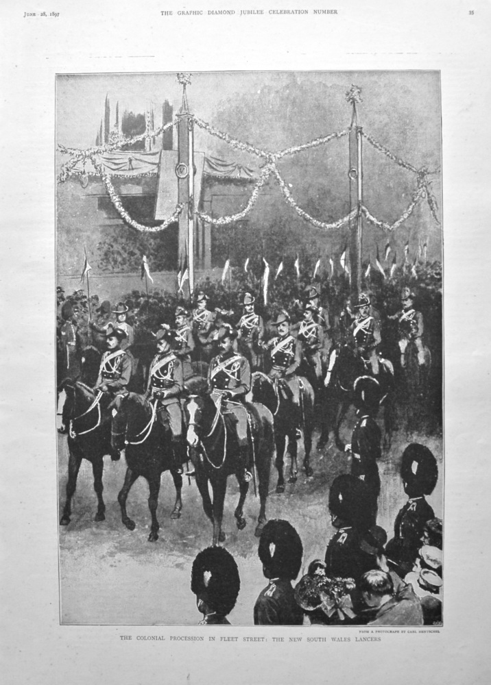 The Colonial Procession in Fleet Street : The New South Wales Lancers. 1897