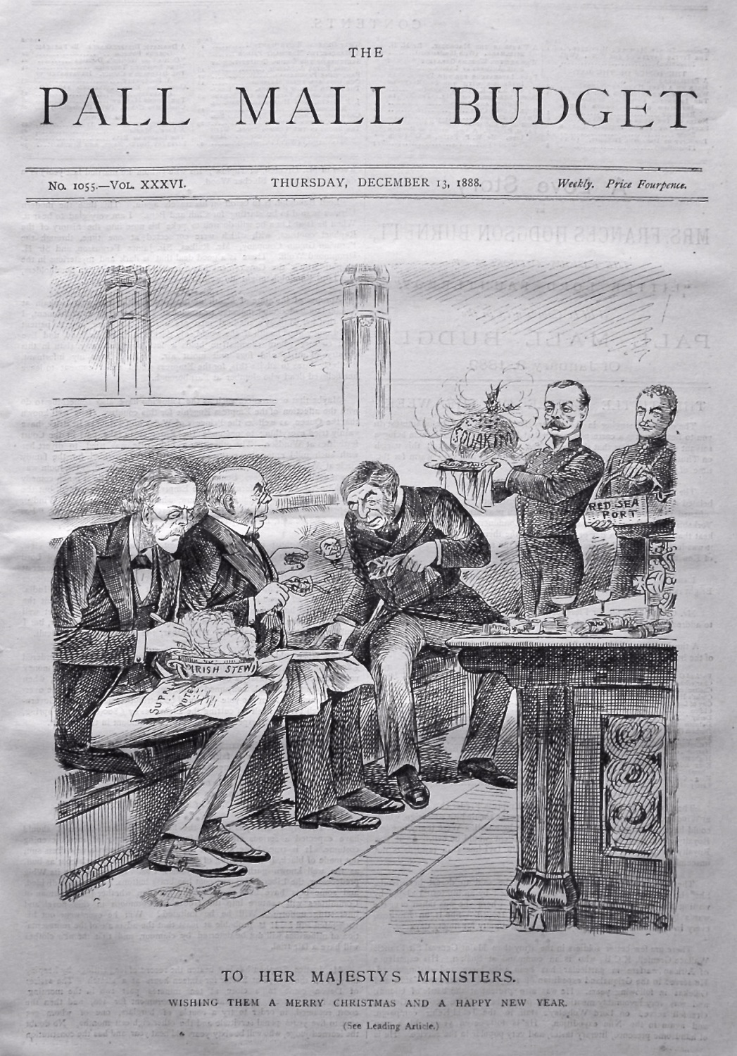 The Pall Mall Budget. (Front Page) December 13th, 1888.