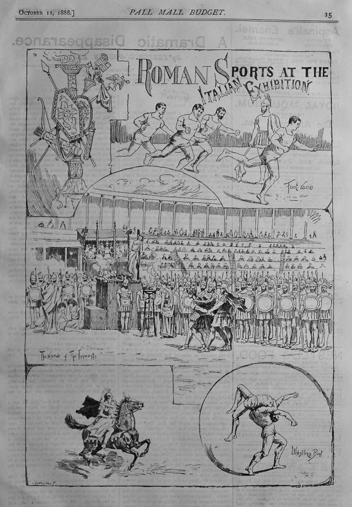 Roman Sports at the Italian Exhibition. 1888.