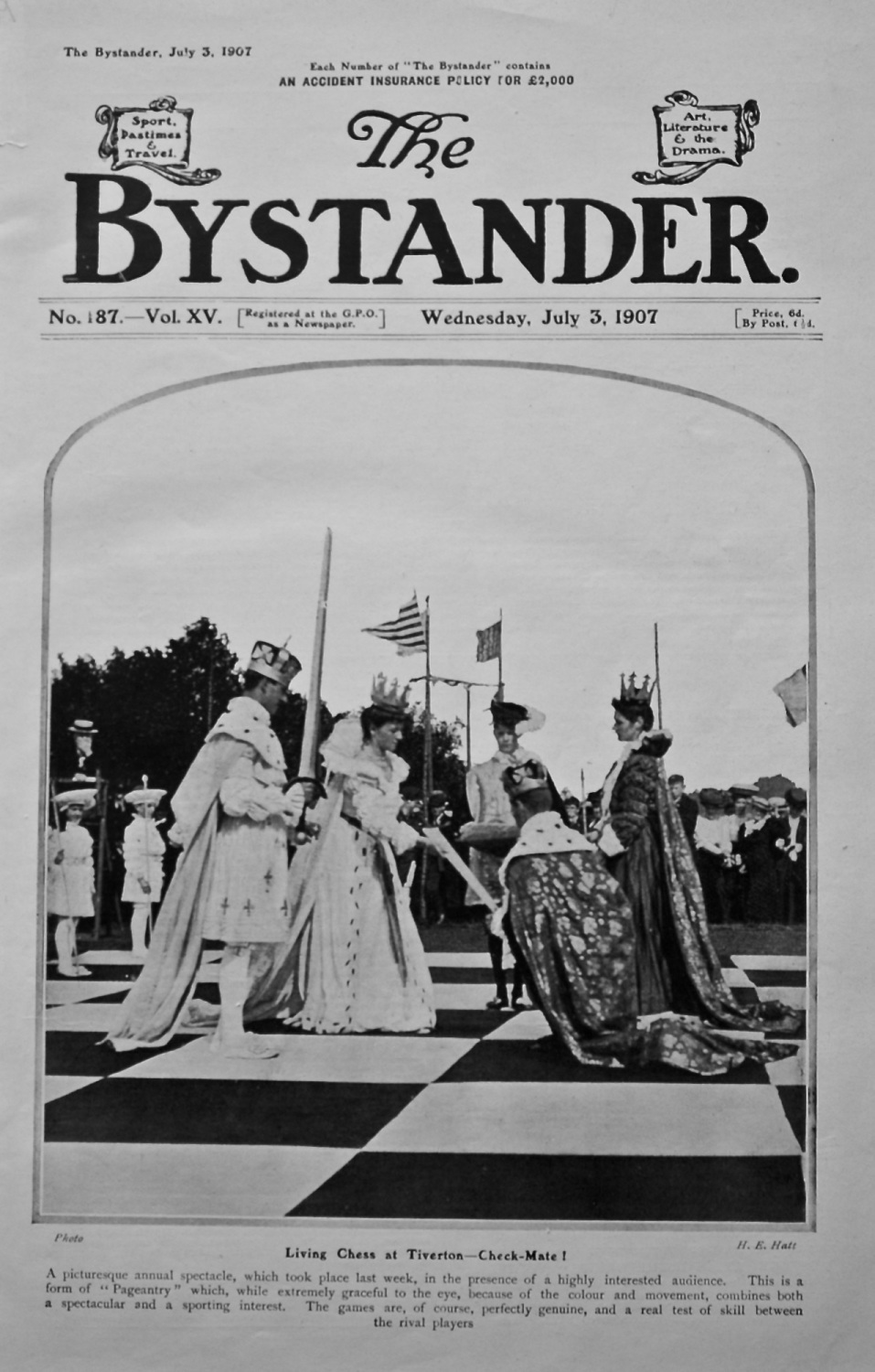 The Bystander, July 3rd, 1907. (Front Page)