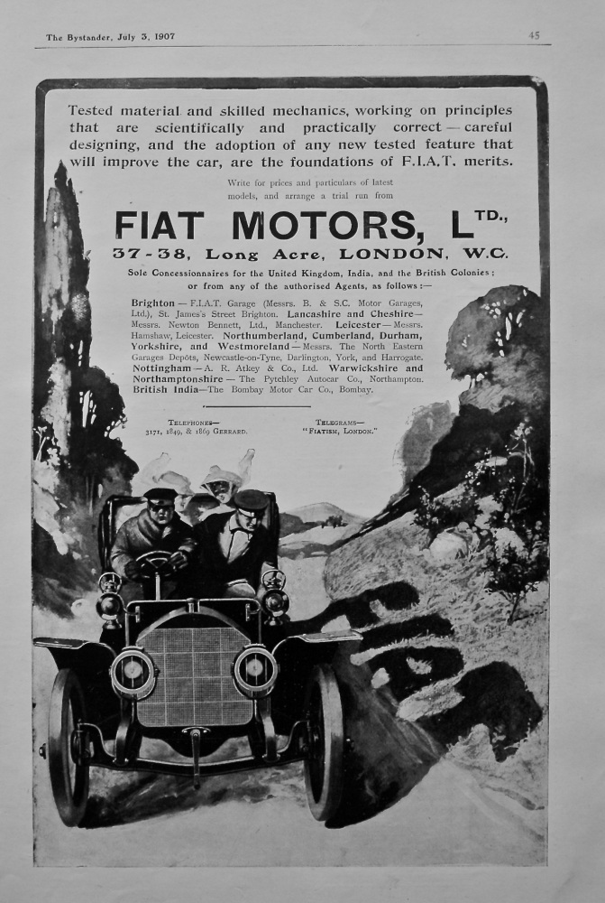 Fiat Motors, Ltd. 1907.