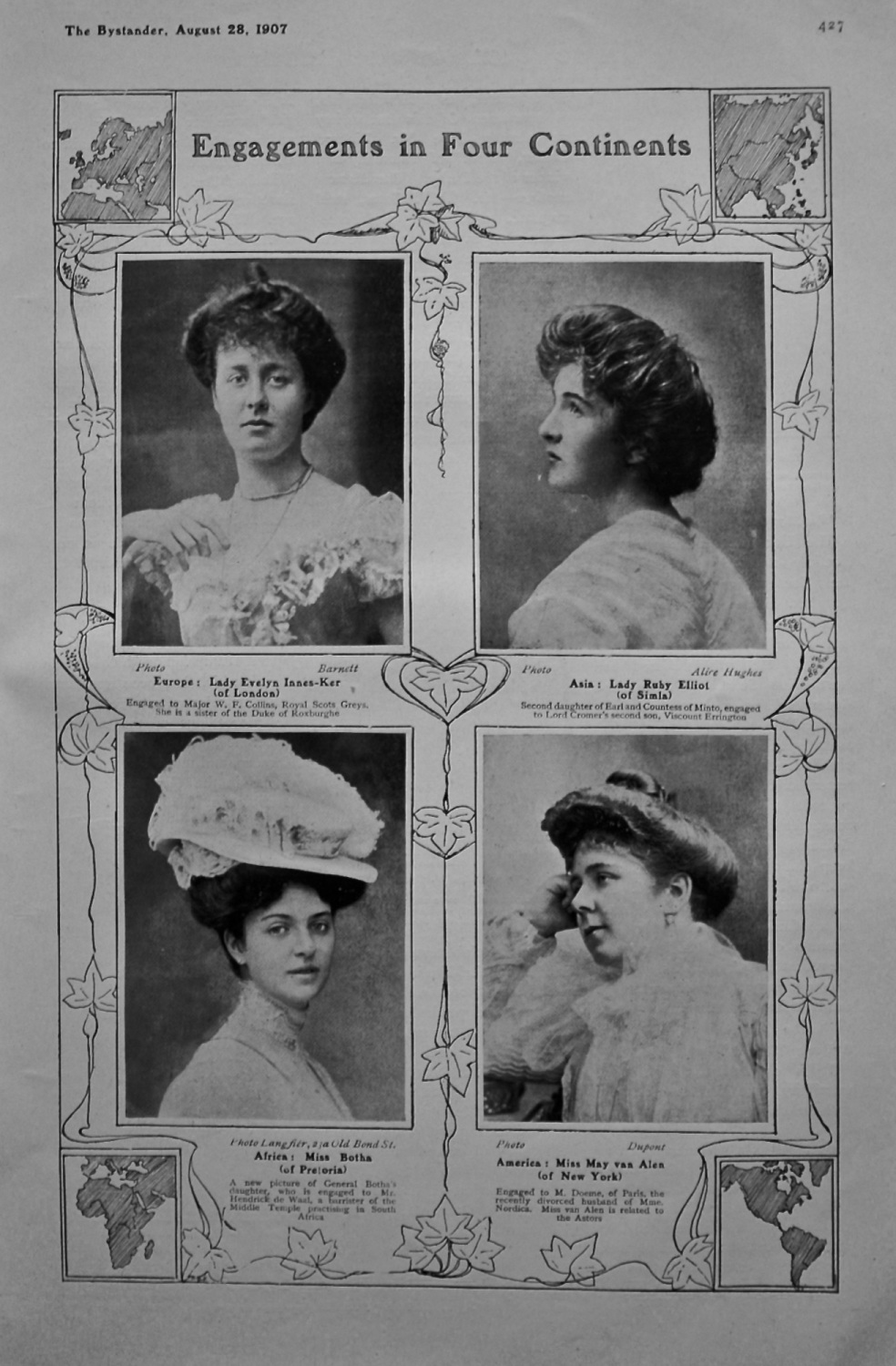 Engagements in Four Continents. 1907.