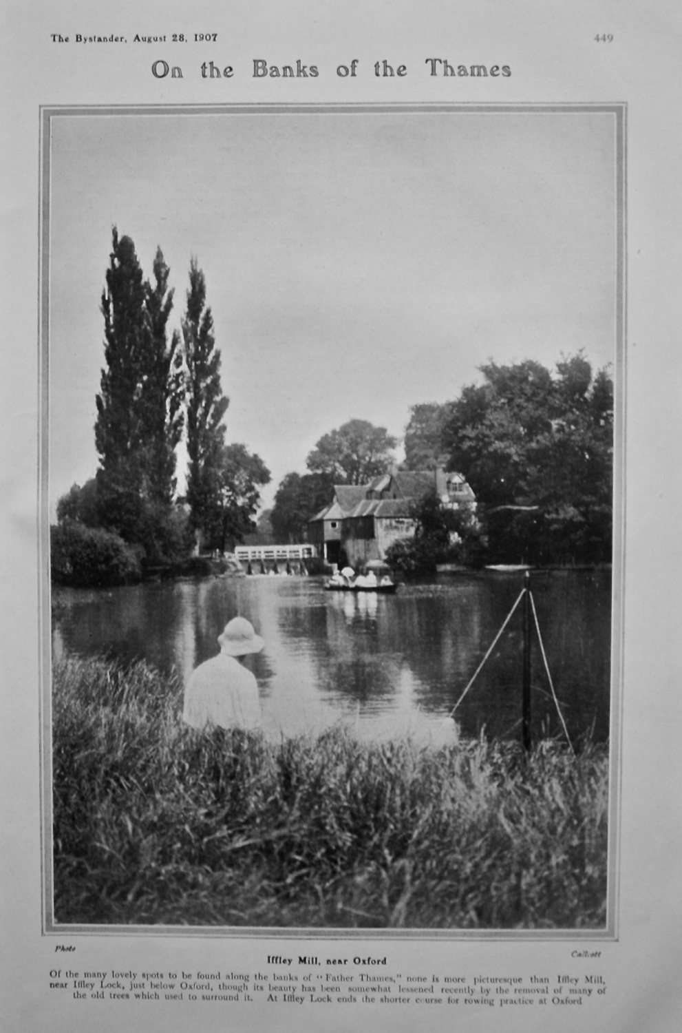 On the Banks of the Thames : Iffley Mill, near Oxford.  1907.